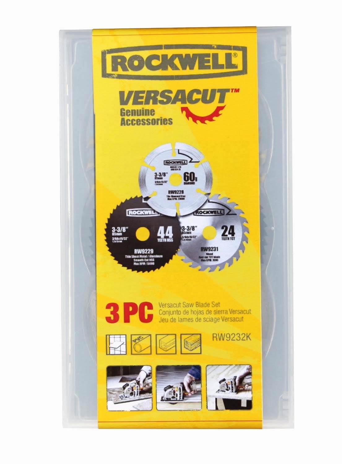 Rockwell RK3440K 4.0 Amp 120 Volt VersaCut Mini-Circular Saw Laser Kit + RW9232K