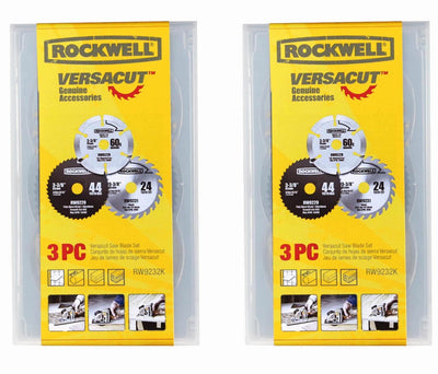 Rockwell RW9232K VersaCut 3 Piece 3-3/8 Inch Circular Saw Blade Set (2 Pack)
