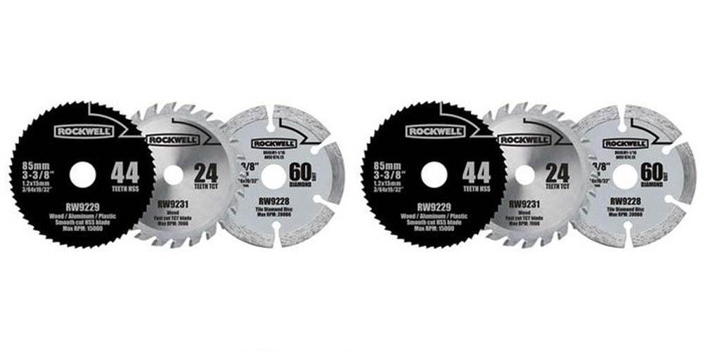 Rockwell RW9232K VersaCut 3 Piece 3-3/8 Inch Circular Saw Blade Set (2 Pack)