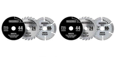 Rockwell RW9232K VersaCut 3 Piece 3-3/8 Inch Circular Saw Blade Set (2 Pack)