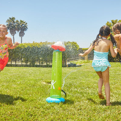 Wham-O UFO Children's Outdoor Spinner Water Sprinkler with Hose Connector Valve