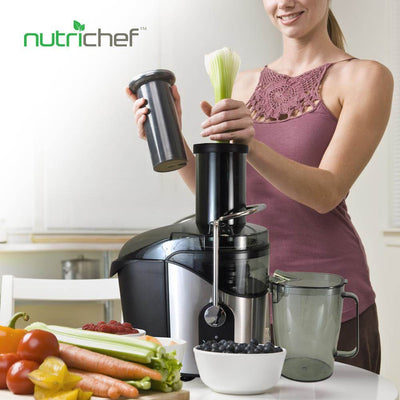 NEW NutriChef PKJC40 Electric Stainless Kitchen Juicer Vegetable Juice Extractor