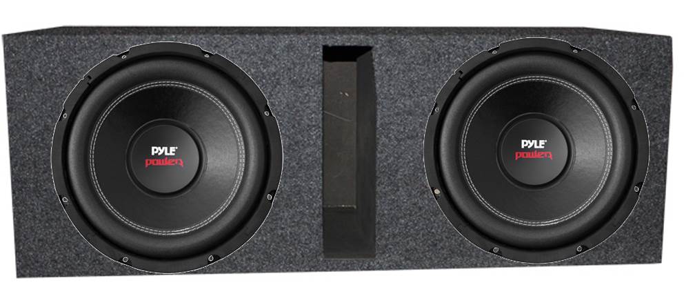 2) Pyle PLPW10D 10" 2000W Car Subwoofer Audio Subs DVC 4 Ohm + Ported Vented Box - VMInnovations
