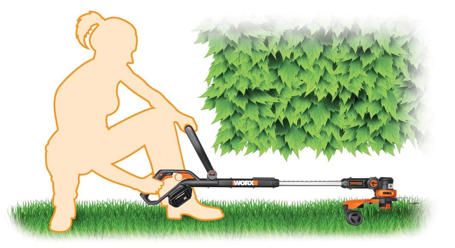 WORX WG175 32V Lithium Cordless Grass Trimmer Edger w/20 Replacement Spools