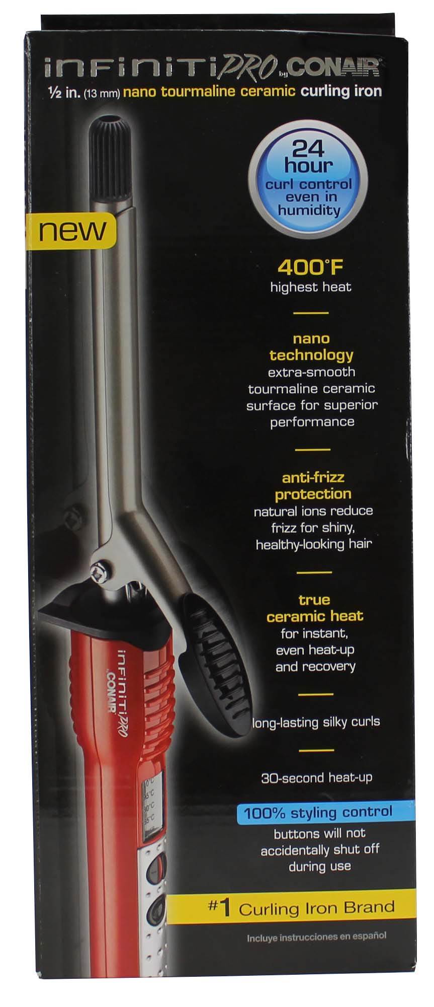 Conair Infiniti Pro 1/2" Nano Tourmaline Style Ceramic Curling Iron (Open Box)
