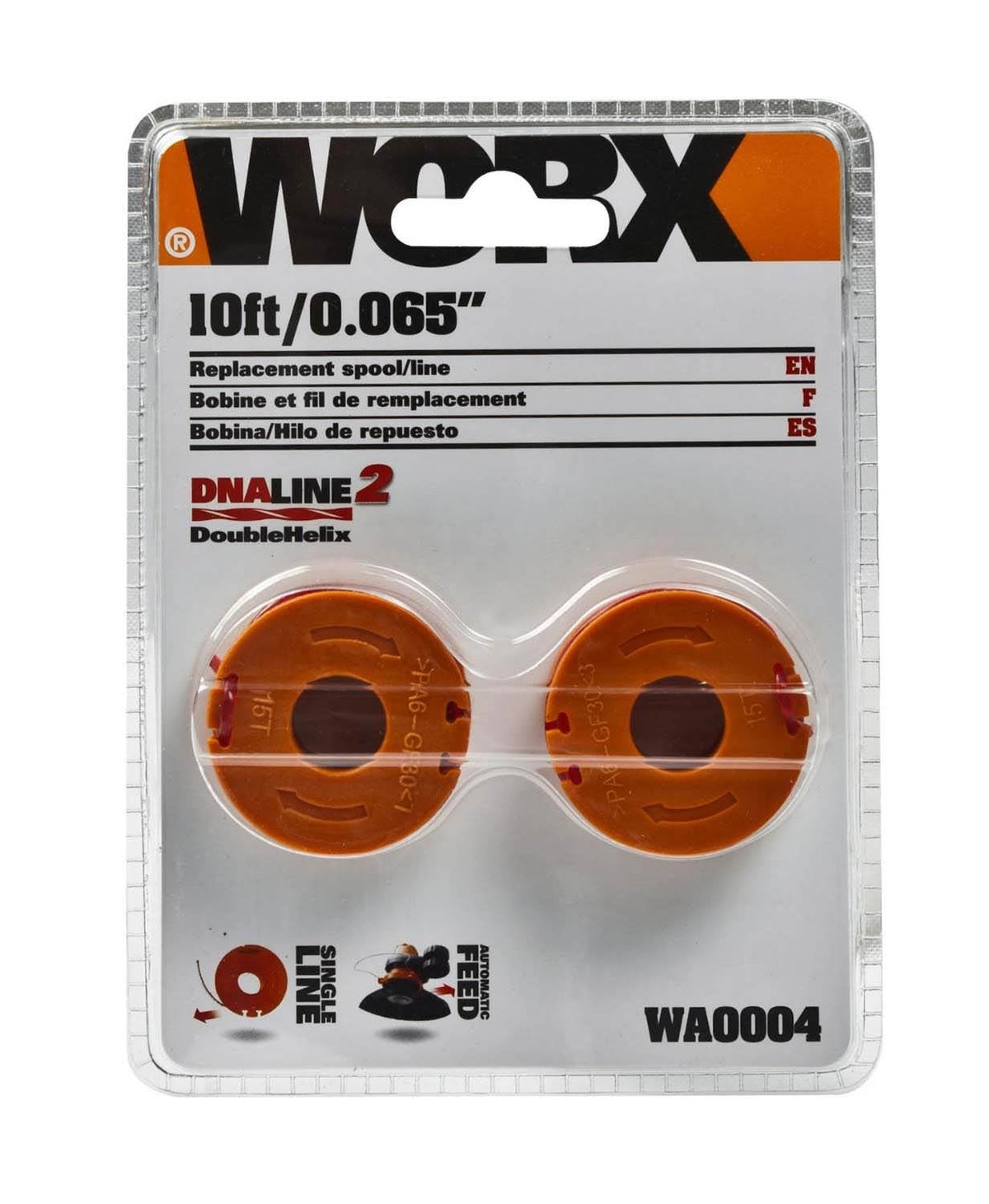 20) WORX WA0004 Replacement 10-Foot Grass Trimmer/Edger Spool Lines