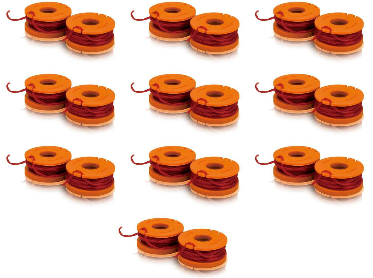 20) WORX WA0004 Replacement 10-Foot Grass Trimmer/Edger Spool Lines