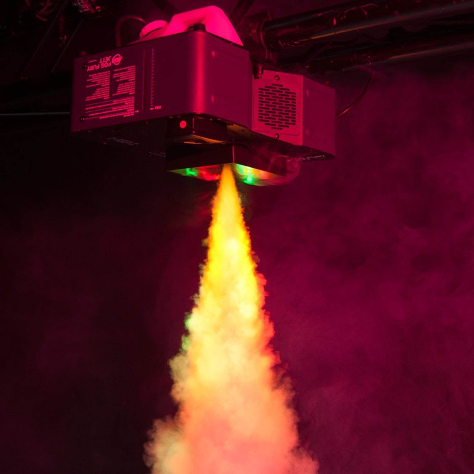 American DJ Fog Fury Jett Smoke Machine w/ Lights & Remote (2 Pk) & Eco Fog, 4L - VMInnovations