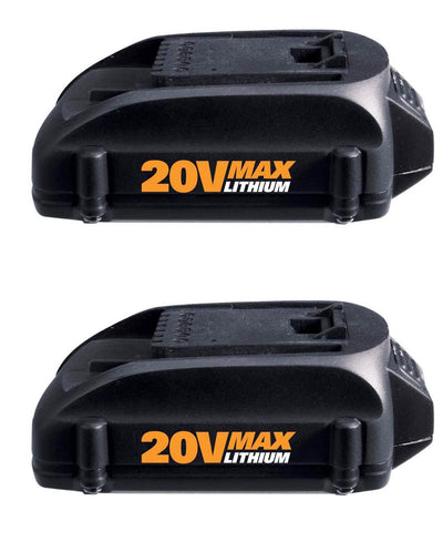 Two) WORX WA3525 20-volt Lithium Battery for WG160 Grass Trimmer and Edger
