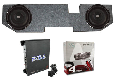 2) MTX FPR10-02 10" 600w Subs + For Dodge Ram Quad Cab '02-15 Truck Box+Amp+Wire