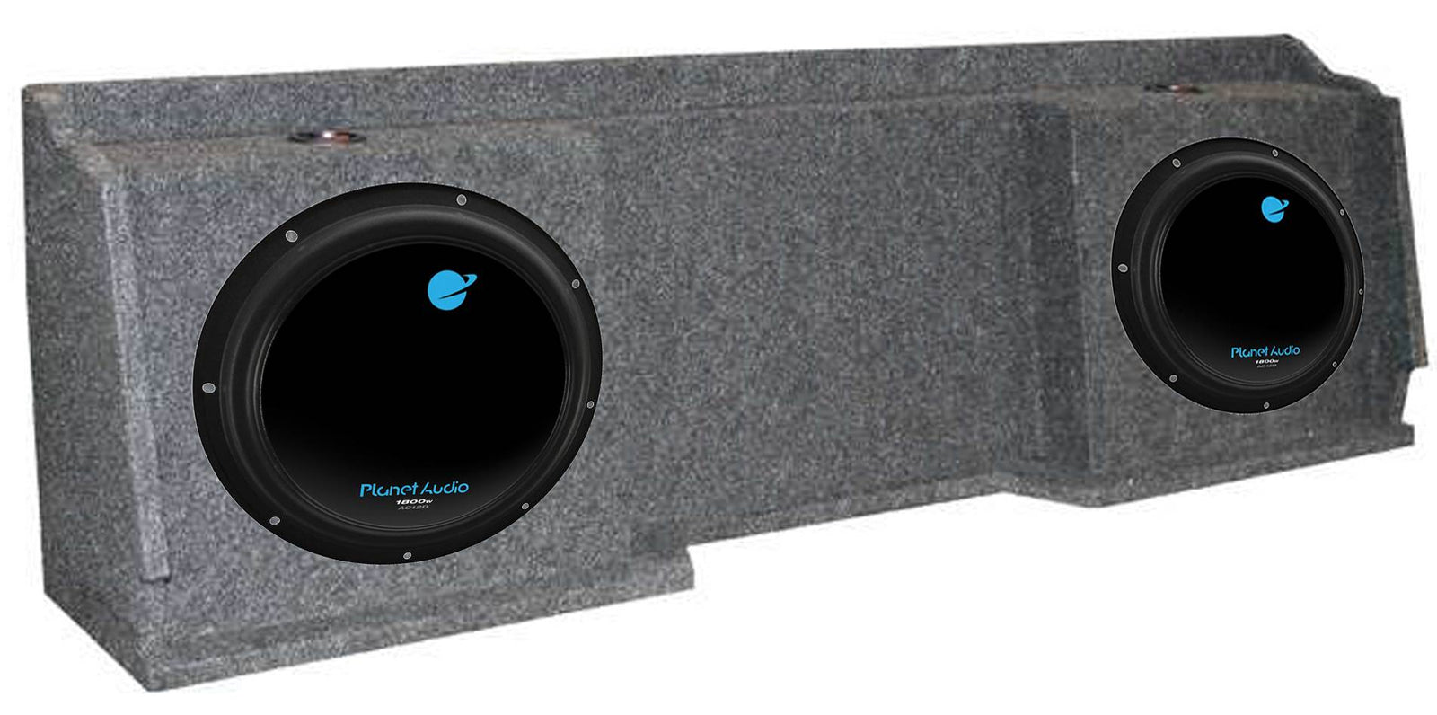 2) Planet Audio AC12D 12" 3600W Subs + GMC Chevy Silverado Ext Cab '99-06 Box - VMInnovations