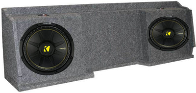 2) Kicker 44CWCS124 12 Inch Subwoofers + GMC Chevy Silverado Ext Cab '99-06 Box