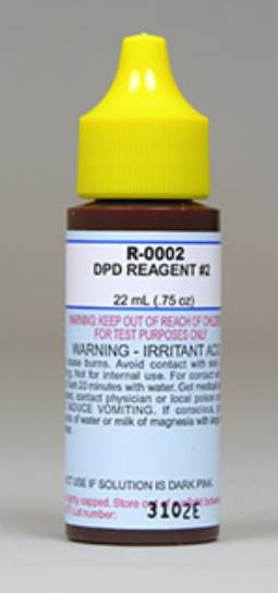 2) Taylor R-0002 Swimming Pool Spa Test Kit DPD Reagent #2 .75 Oz Refill Bottles