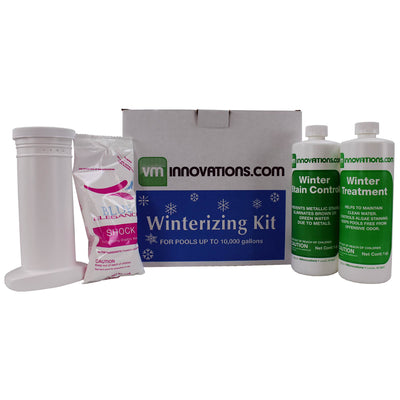 Swimming Pool 10,000 Gallon Winterizing Chemical Kit & 4 Foot Cover Air Pillow