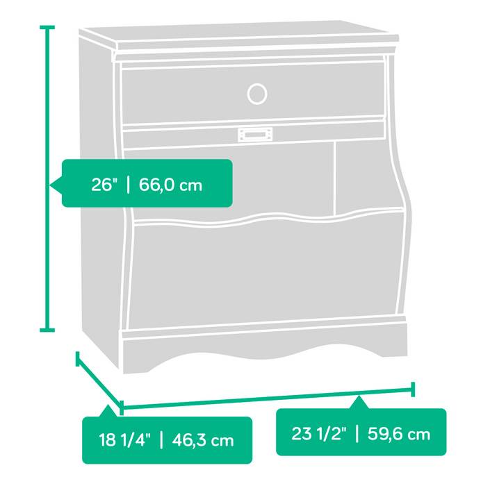 Sauder Woodworking 414433 Pogo Kids Bedroom Furniture Night Stand - Open Box