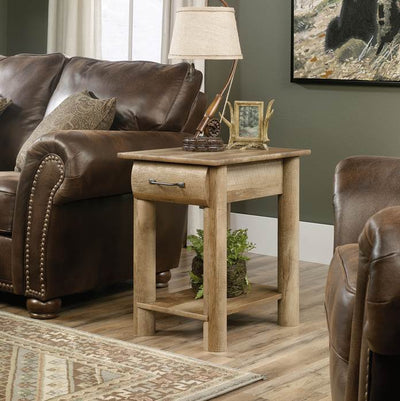 Sauder Woodworking Boone Mountain Living Room Log Cabin End Table Oak - Open Box