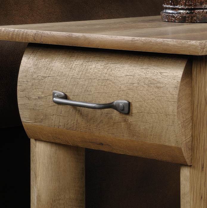 Sauder Woodworking Boone Mountain Living Room Log Cabin End Table Oak - Open Box