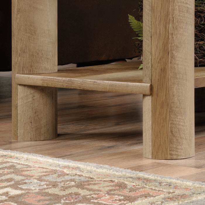 Sauder Woodworking Boone Mountain Living Room Log Cabin End Table Oak - Open Box