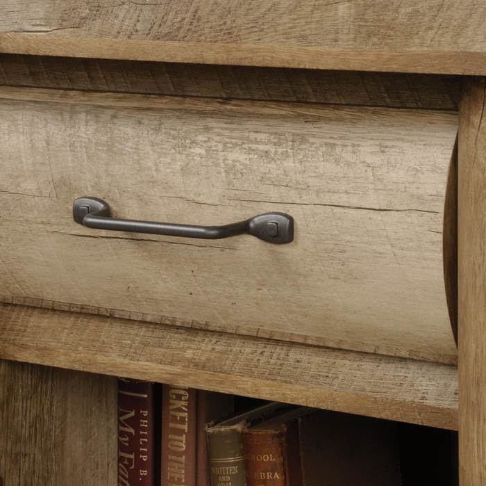 Sauder Woodworking Boone Mountain Living Room Log Cabin Side Table Oak -Open Box