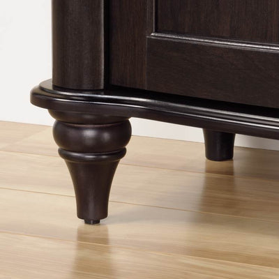 Sauder Woodworking 416775 Library w/Doors Bookcase Jamocha Dark Wood (Open Box)