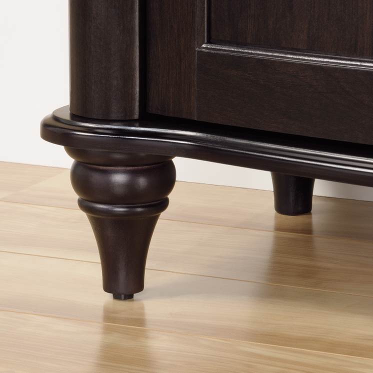 Sauder Woodworking 416775 Library w/Doors Bookcase Jamocha Dark Wood (Open Box)