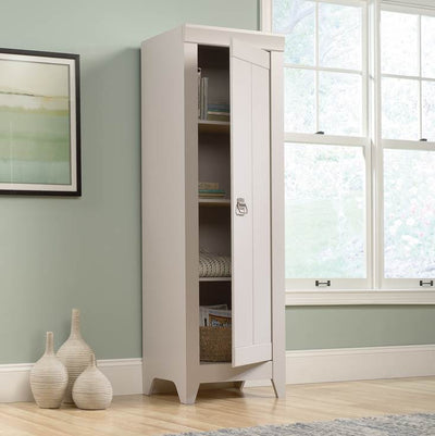 Sauder Furniture Adept Storage Narrow Cabinet in Cobblestone Finish - Open Box