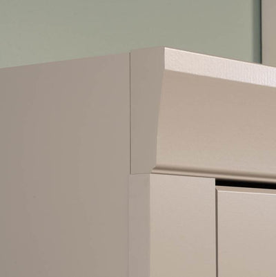 Sauder Furniture Adept Storage Narrow Cabinet in Cobblestone Finish - Open Box