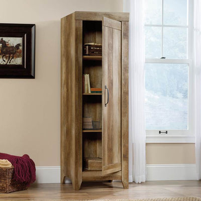 Sauder Furniture 418137 Storage Craftsman Oak Tall Narrow Cabinet (Open Box)