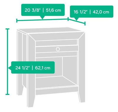 Sauder Furniture Dakota Bedroom Furniture Night Stand Craftsman Oak (Open Box)