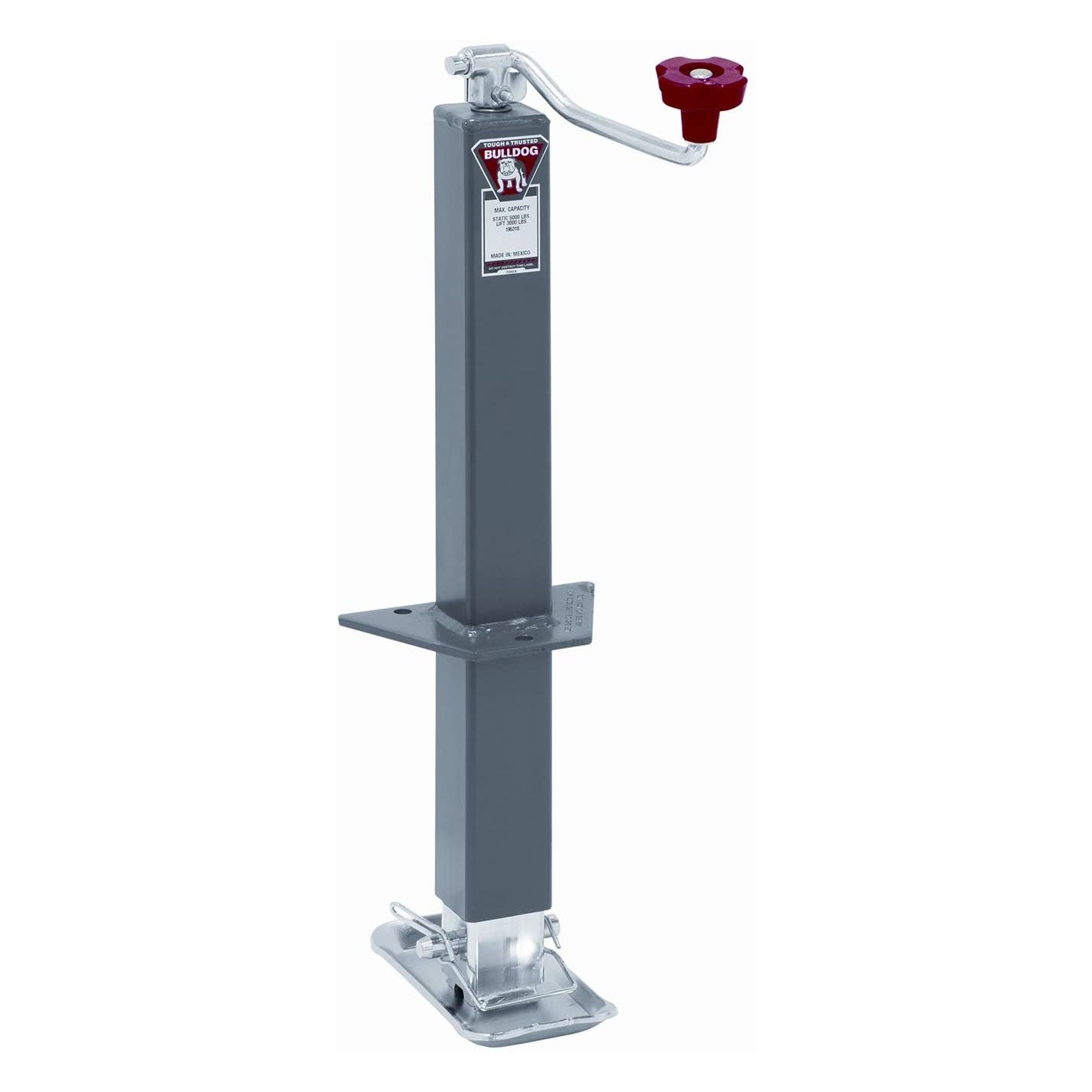 Bulldog 5000 Pound 195318 15 Inch Lift Topwind Swivel Square Tube Trailer Jack - VMInnovations