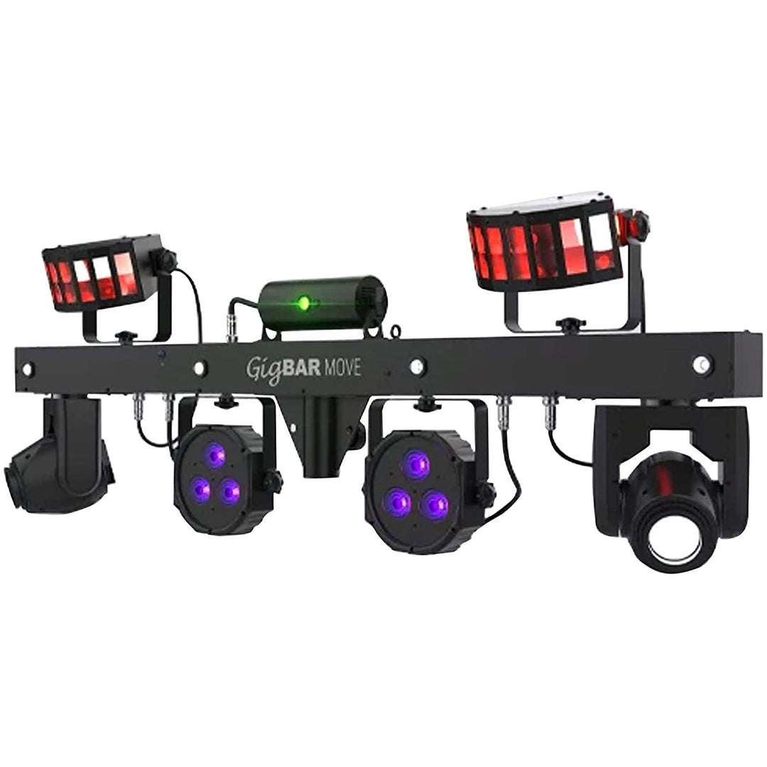 CHAUVET DJ Gig Bar Move 5-in-1 LED Lighting System with 2 Moving Heads, Black