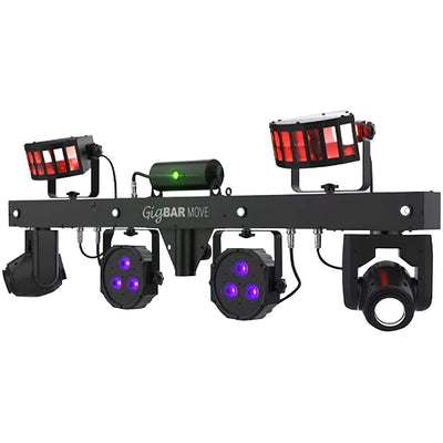 CHAUVET DJ Gig Bar Move 5-in-1 LED Lighting System with 2 Moving Heads, Black - VMInnovations