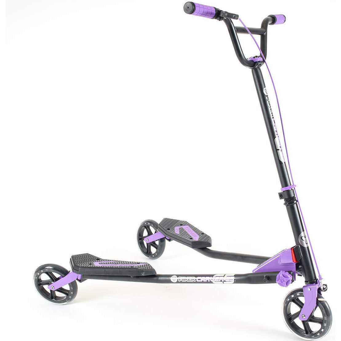 Yvolution Y Fliker Carver C5 Kids/Adult Foldable Wiggle Drifting Scooter, Purple