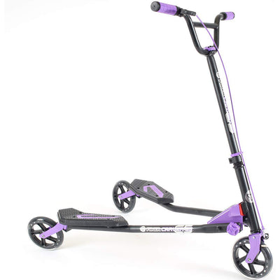Yvolution Y Fliker Carver C5 Kids/Adult Foldable Wiggle Drifting Scooter, Purple