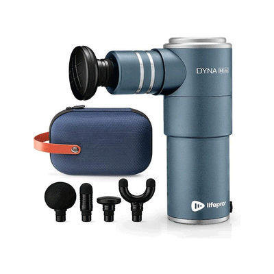 LifePro DynaMini Portable Handheld Deep Muscle Percussion Massage Gun, Blue