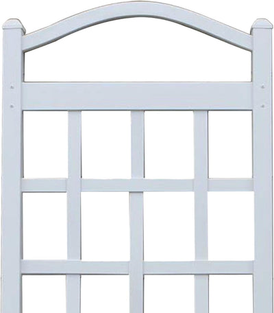 Dura-Trel Cambridge 28 x 75 Inch PVC Outdoor Garden Trellis, White (Open Box)