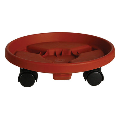 Bloem 95126C 16 Inch Rolling Plant Carrier Stand Saucer, Terra Cotta (2 Pack)