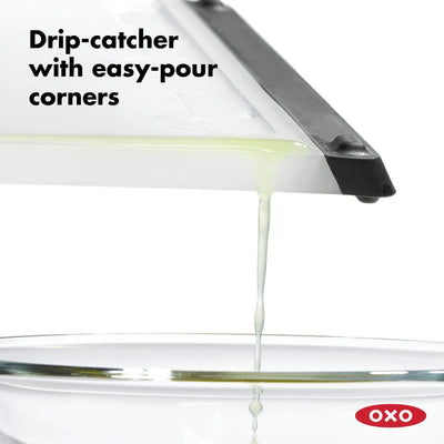 OXO Good Grips Kitchen Double Sided Carving and Cutting Board, Clear (Used)