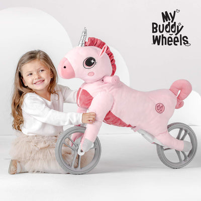 Yvolution My Buddy Wheels Unicorn Training Balance Bike w/ Plush Toy (Open Box)