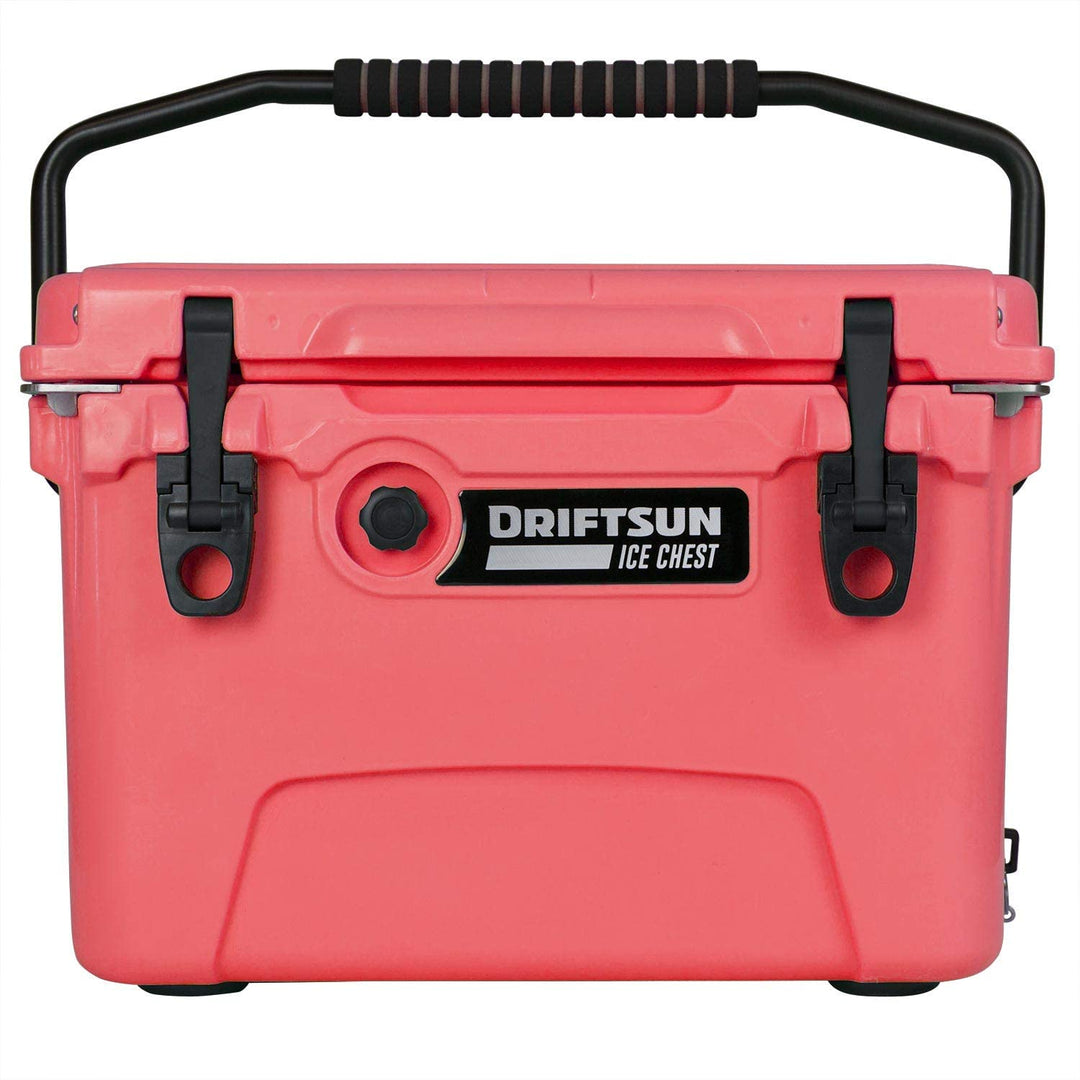 Driftsun Heavy Duty Portable 20 Quart Insulated Hard Ice Chest Cooler, Coral