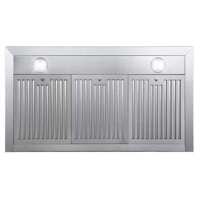 Cosmo 36 In Wall Mount Range Hood with Push Control, Stainless Steel (For Parts)