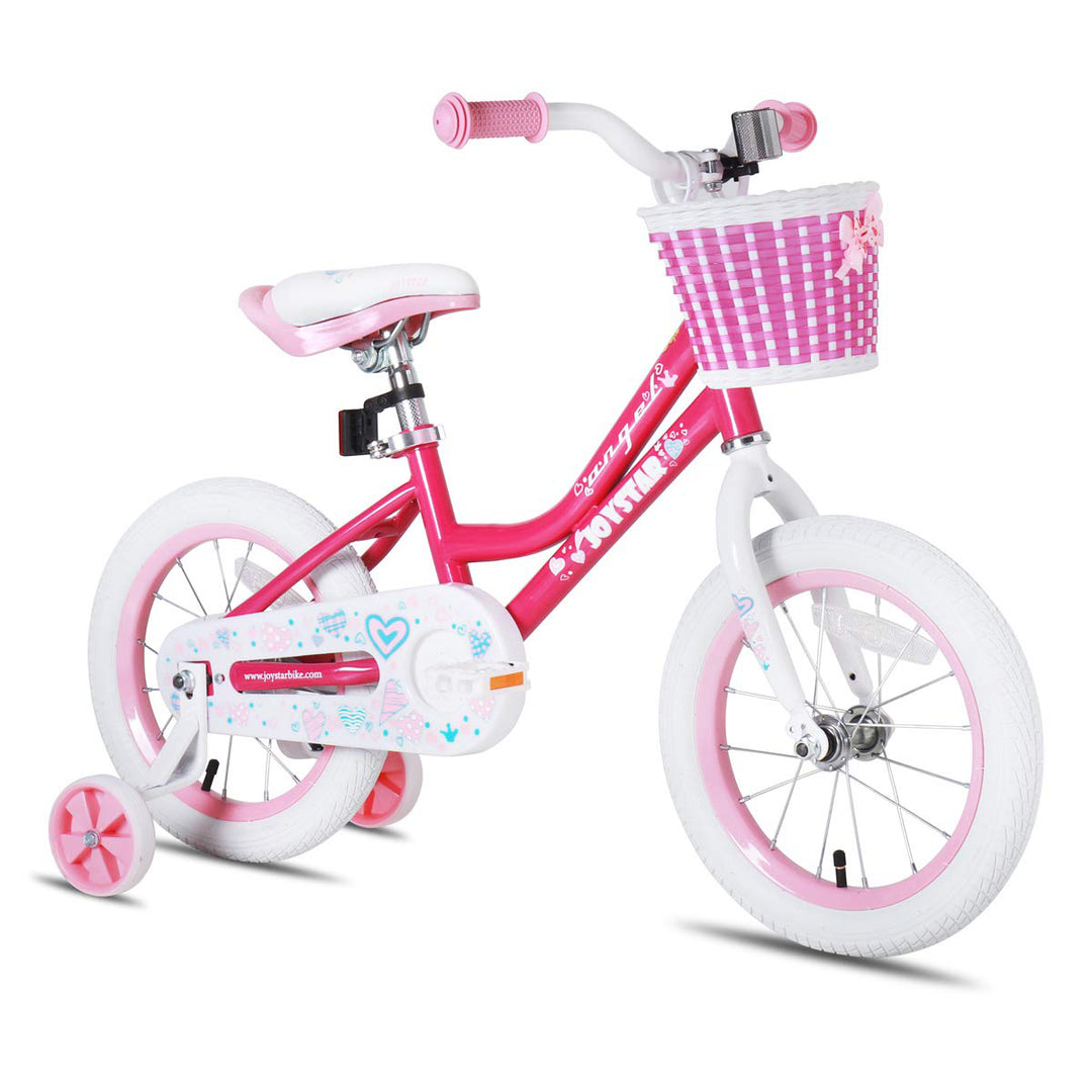 JOYSTAR Angel 16" Ride On Girls Bicycle Kids Bike w/ Training Wheels, (Open Box) - VMInnovations
