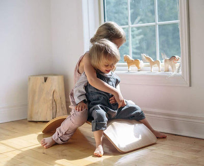 Kinderfeets Kinderboard Versatile Waldorf Wood Balance Board, Rose (Open Box)
