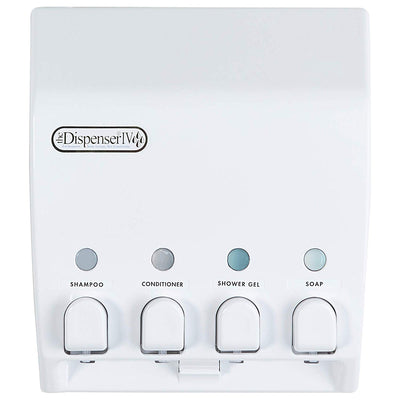 Better Living Products 4 Chamber Shower Organizer Dispenser, White (4 Pack)