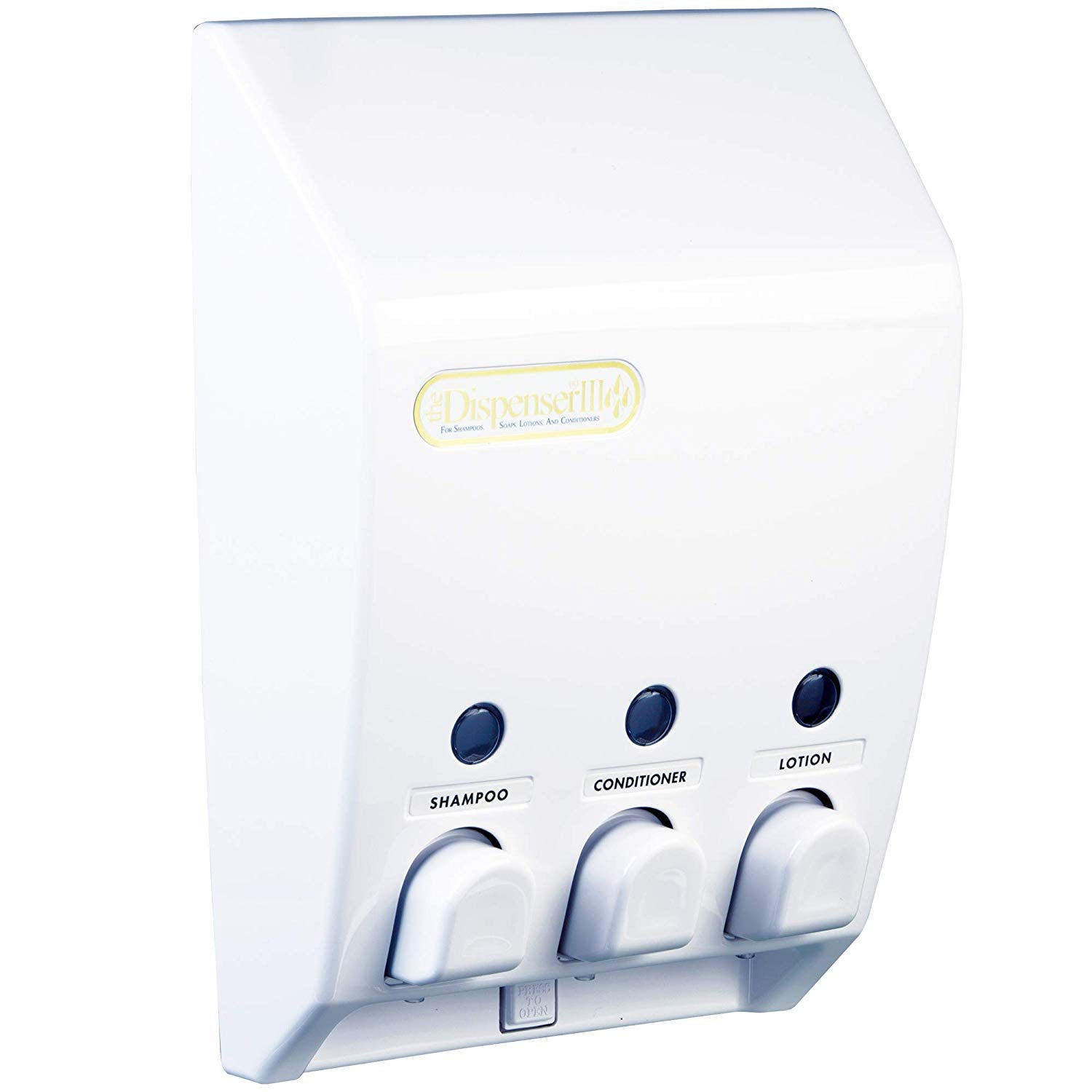 Better Living Products 71355 Classic 3 Chamber Shower Organizer Dispenser, White