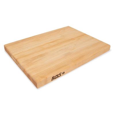 John Boos Maple Wood Edge Grain Cutting Board, and Block Board Natural Cream - VMInnovations