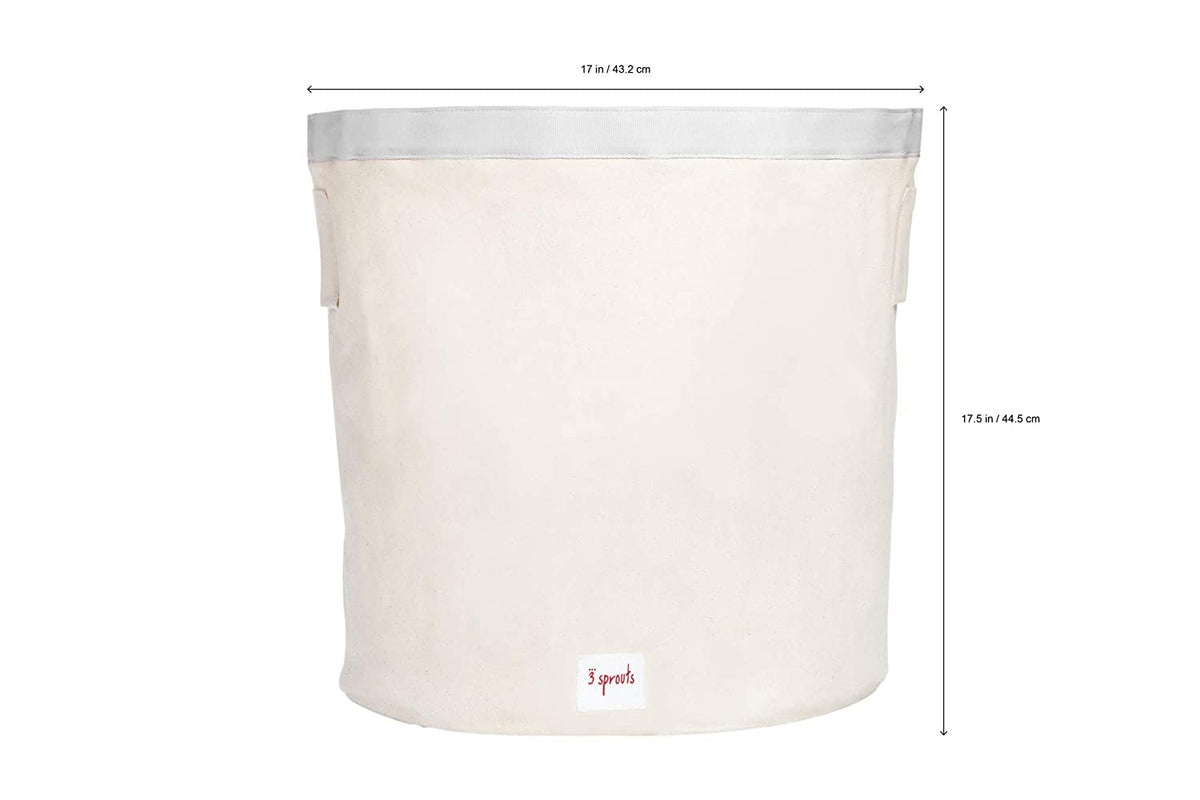 3 Sprouts Canvas Storage Bin Laundry and Toy Basket for Baby and Kids, Shark