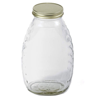 Little Giant 16-Ounce Beekeeping Honey Skep Jar with Airtight Lid 12PK(Open Box)