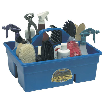 Little Giant Stable Supplies Plastic Organization DuraTote Box, Blue (4 Pack)