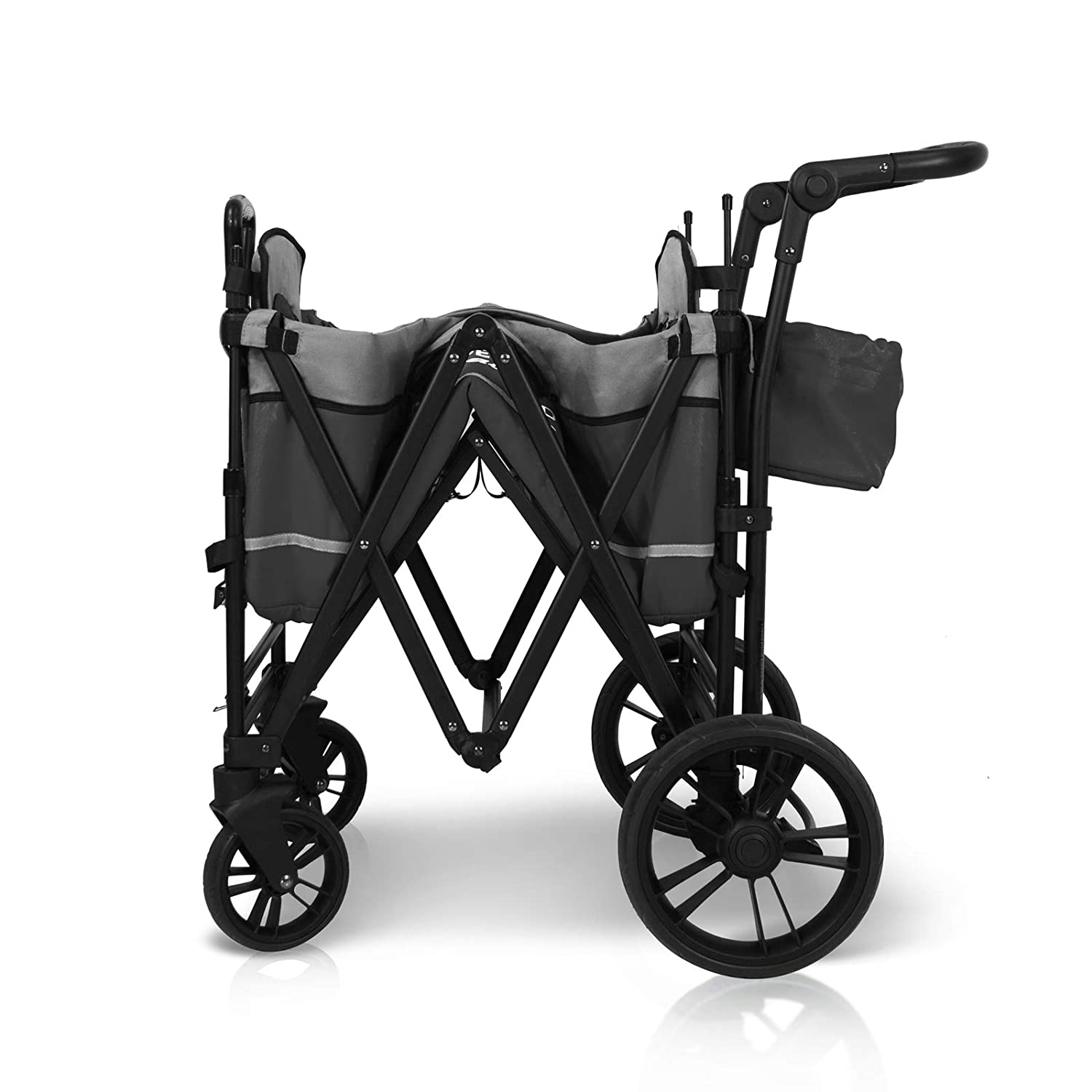 WONDERFOLD Stroller Wagon with Removable Canopy and 5-Point Harness (Open Box)